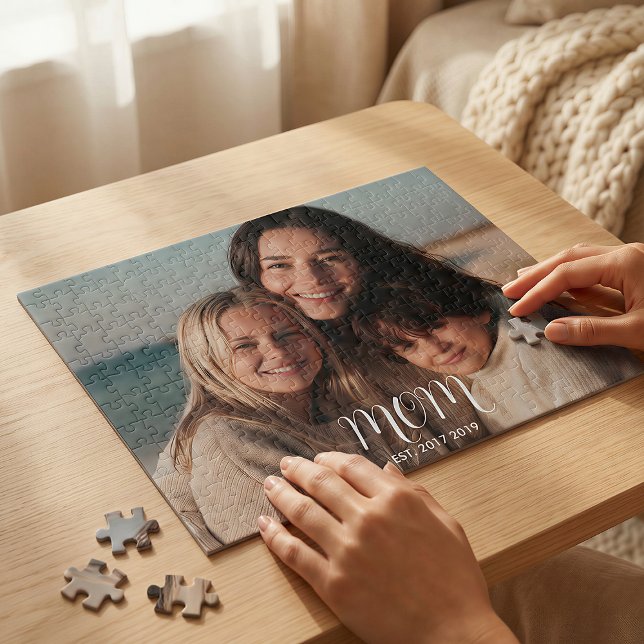 MomEstablished Modern Script Photo Jigsaw Puzzle (Creator Uploaded)