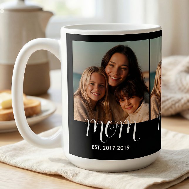 MomEstablishedScript Black 3 Photo Coffee Mug (Creator Uploaded)