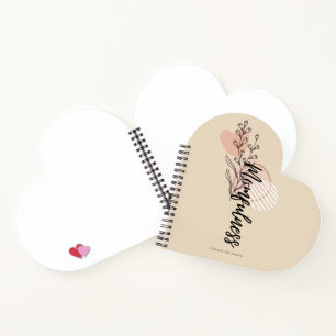 Momfulness Boho Floral Name Script Design Notebook