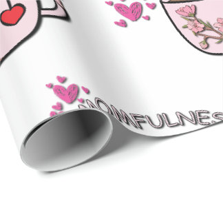 Momfulness Floral Tea Cup Seamless Pattern Wrapping Paper