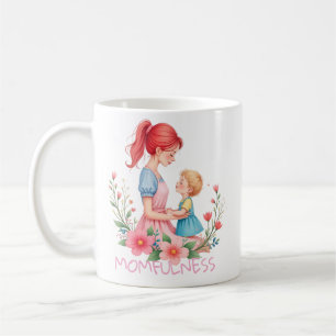 Momfulness Watercolor Mother & Child Art Coffee Mug