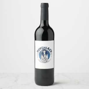 Momhiach Jewish Hanukkah 2025 Mum Jew Wine Label