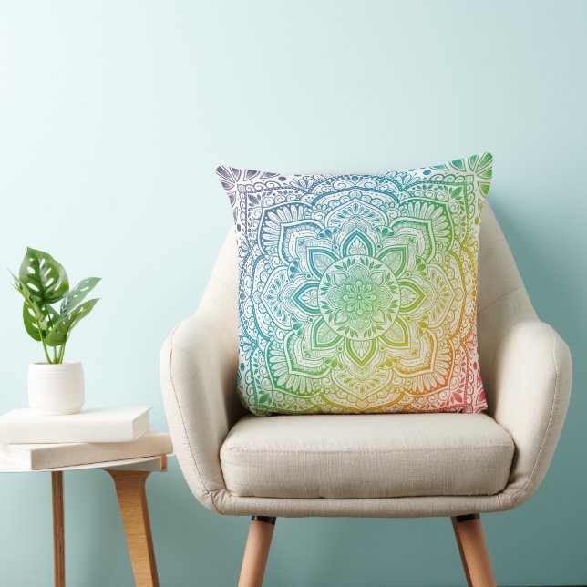 Momijigari Mandala Throw Pillow (Chair)