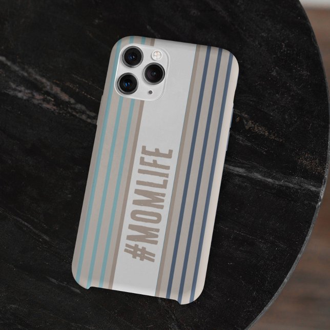 Momlife turquoise blue and beige Case-Mate iPhone case (Creator Uploaded)
