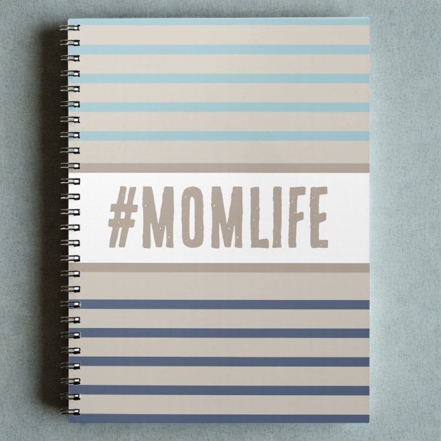 Momlife turquoise blue and beige notebook (momlife notebook)