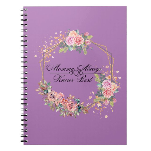 Momma Always Knows Best Notebook (Front)