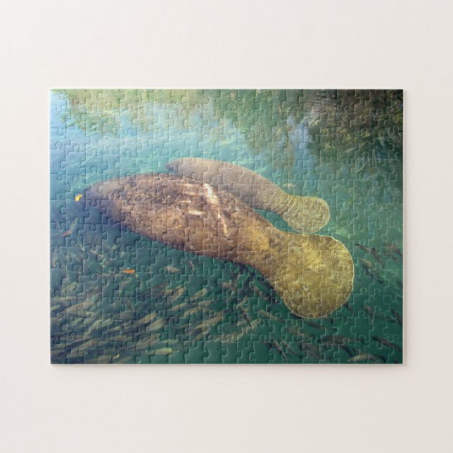 Momma and Baby Manatee Puzzle (Horizontal)