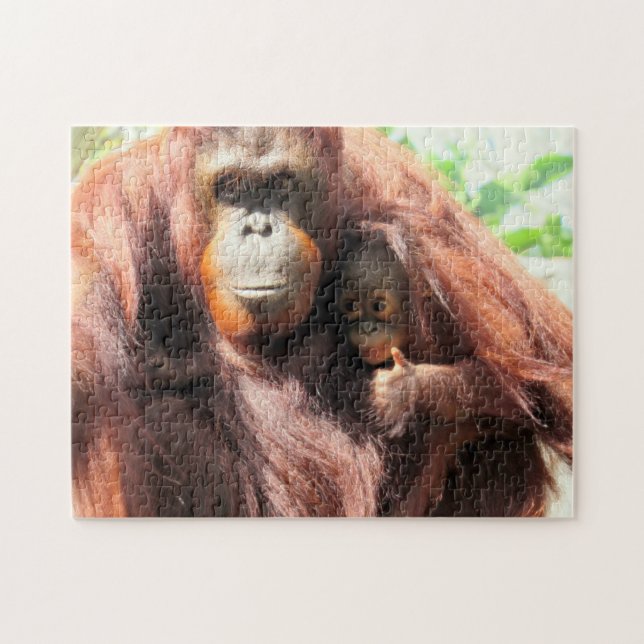 Momma and Baby Orangutan Puzzle (Horizontal)