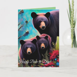 Momma Bear and cubs birthday card