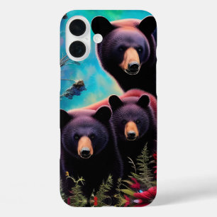 Momma Bear and cubs iPhone 16 Plus Case
