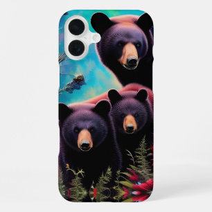 Momma Bear and cubs iPhone 16 Plus Case