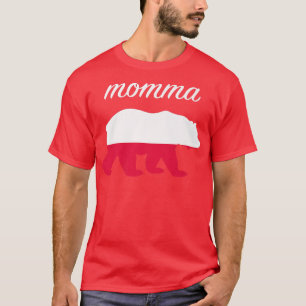 Momma Bear Poland Flag Polish Roots Premium T-Shirt