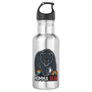 Momma Bear Rainbow Vintage Engraving Shirt Design 532 Ml Water Bottle