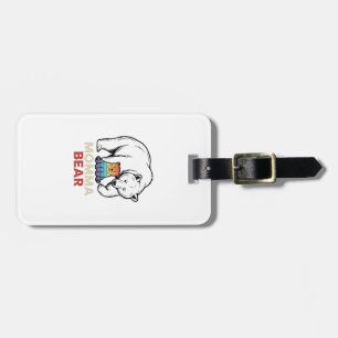 Momma Bear Rainbow Vintage Engraving Shirt Design_ Luggage Tag
