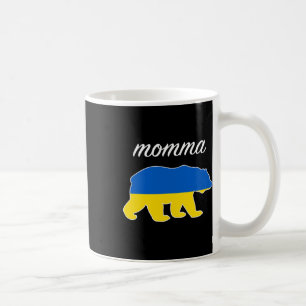 Momma Bear Ukraine Flag Ukrainian Roots  Coffee Mug