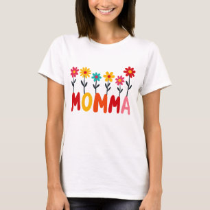MOMMA Bloom – Whimsical Floral Hand-Drawn Art T-Shirt
