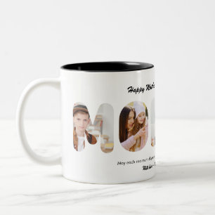 Momma Custom Word Photo Collage Mother's Day Two-Tone Coffee Mug