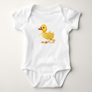 Momma Duck and Baby Duckling, Cute Farm Animal Bodysuit