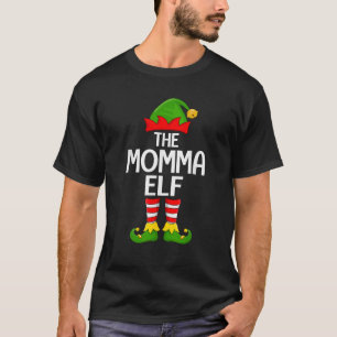 Momma Elf Xmas Matching Family Elf Squad Christmas T-Shirt