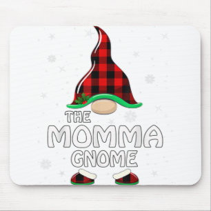 Momma Gnome Buffalo Plaid Matching Family Christma Mouse Pad