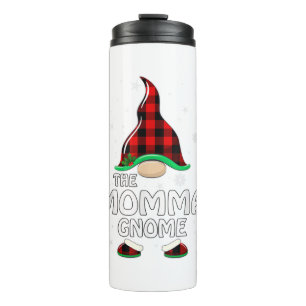 Momma Gnome Buffalo Plaid Matching Family Christma Thermal Tumbler