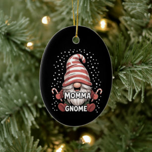 Momma Gnome Christmas Pajama Matching Family Group Ceramic Ornament