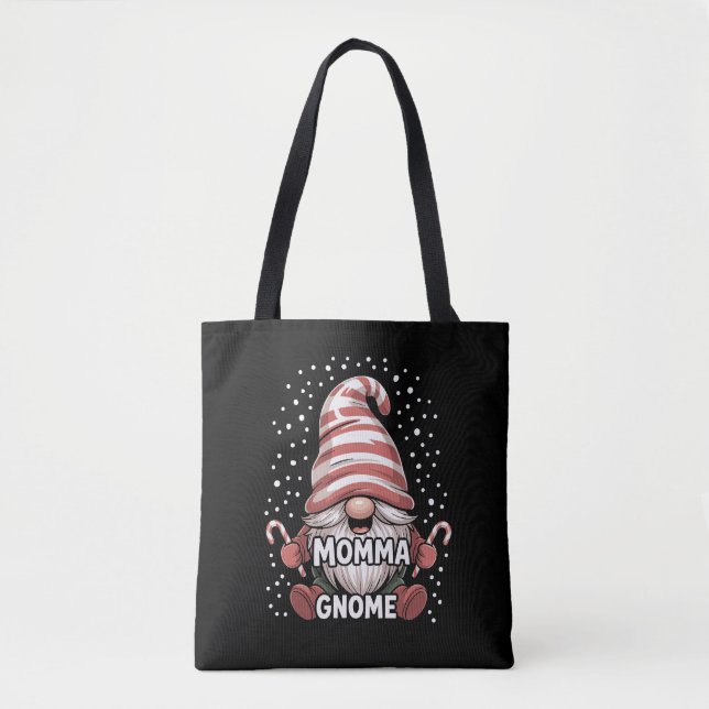 Momma Gnome Christmas Pajama Matching Family Group Tote Bag (Front)