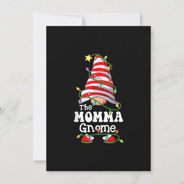 Momma Gnome Matching Family Group Christmas Party  Invitation (Front)