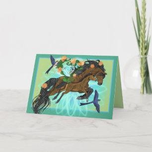 Momma Horse and foal Card
