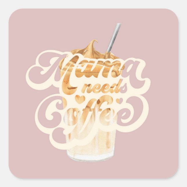 Momma Needs Coffee Sticker  (Front)