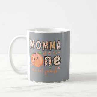 Momma Of One Sweet Peach 1st Birthday Girl Coffee Mug
