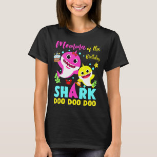 Momma Of The Birthday Shark Mum Matching Family T-Shirt