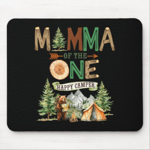 Momma of the one happy camper 1st birthday camping mouse pad