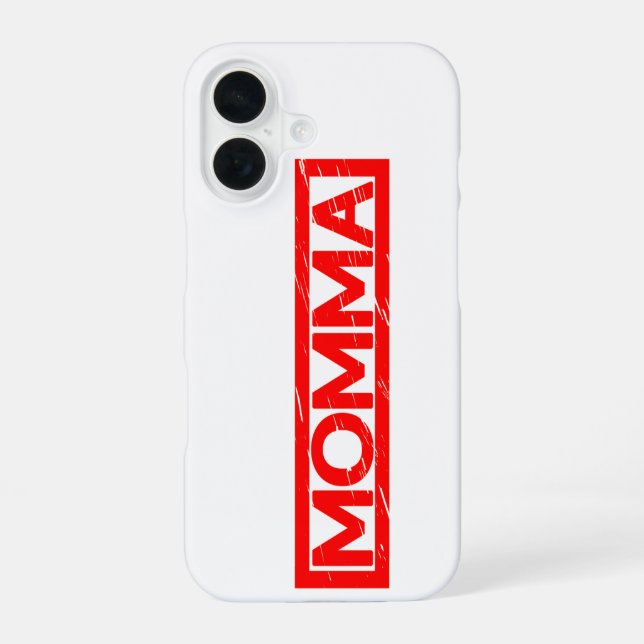 Momma Stamp iPhone 16 Case (Back)