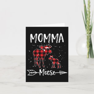 Momma X-mas Moose Santa Family Matching Pyjamas  Card