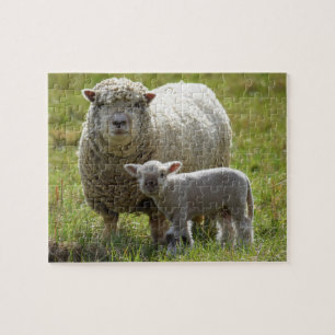 Momma's Baby Lamb  Jigsaw Puzzle