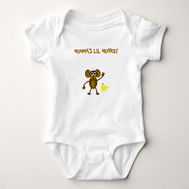 Momma's Lil Monkey Baby Bodysuit (Front)