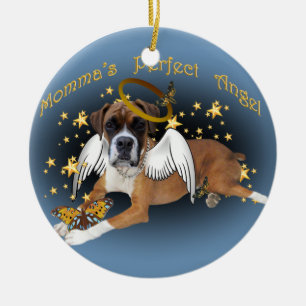 Momma's Perfect Angel Boxer Ornament