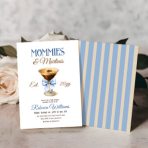 Mommies and Martini A Tini One Boy Baby Shower Invitation