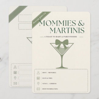 Mommies & Martinis Baby Shower Invitation