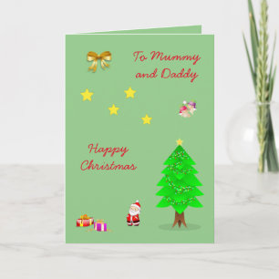 Mommy and Daddy Christmas Holiday Card