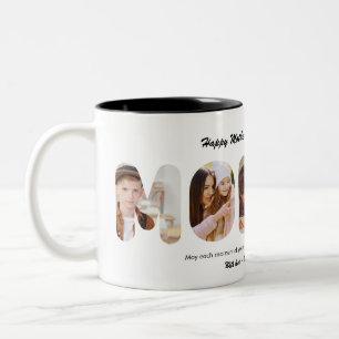 Mommy Custom Word Photo Collage Mother's Day Two-Tone Coffee Mug