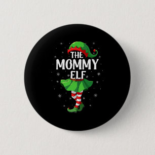 Mommy Elf Christmas Girls Women Elf Squad Xmas Fam 6 Cm Round Badge