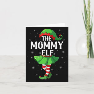 Mommy Elf Christmas Girls Women Elf Squad Xmas Fam Card