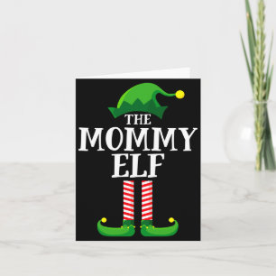 Mommy Elf Matching Family Christmas Party  Card
