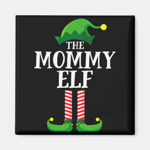 Mommy Elf Matching Family Christmas Party Magnet