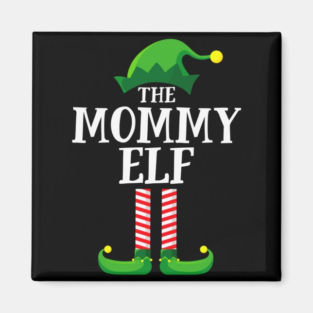 Mommy Elf Matching Family Christmas Party  Magnet (Front)