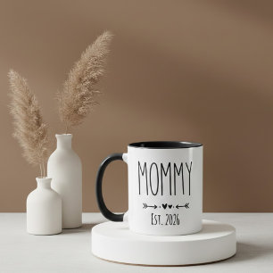 Mommy Est 2026 Pregnancy Minimalist Personalized  Mug
