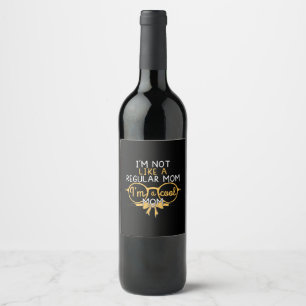 Mommy Gift I Am A Cool Mom Wine Label