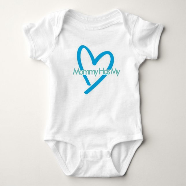 Mommy Has My Heart One-piece Baby Bodysuit (Front)